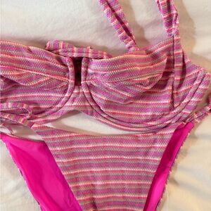 L*Space Pink and Purple Bikini with Shimmery Accents